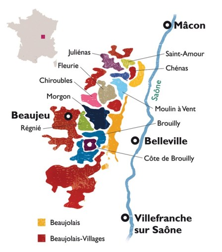 Beaujolais-Wine-Map