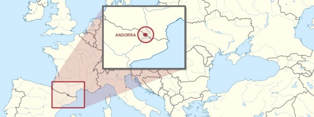 Andorra in Europe Map
