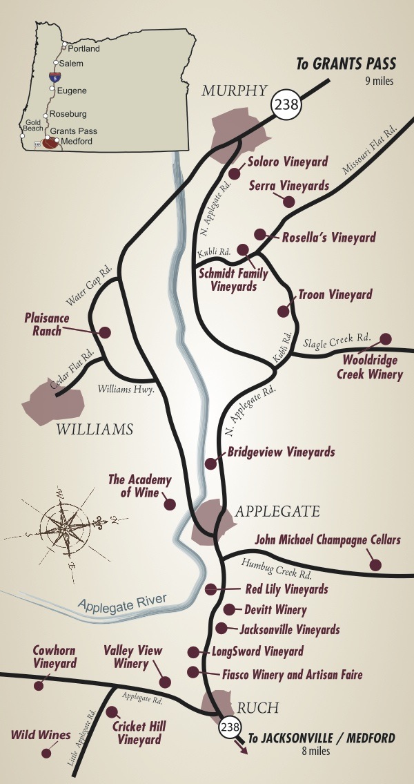 applegate valley map