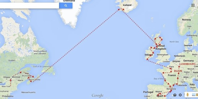 EU map New York to Luxembourg Day 133