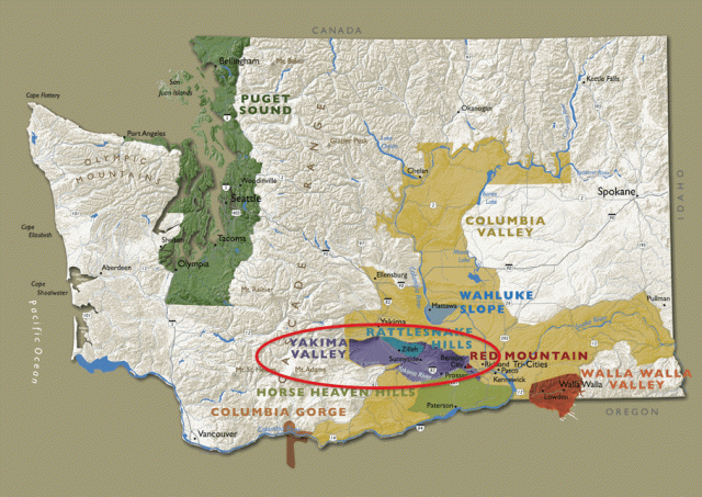 Washington Yakima Valley Map