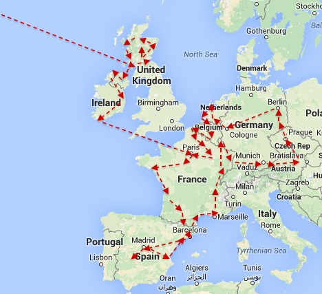 EU Map New York To Paris Day 191